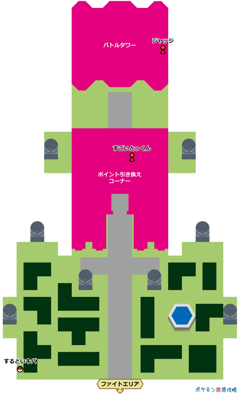 バトルパーク マップ画像 ダイパリメイク攻略 ポケモン徹底攻略 バトルパーク マップ画像 ダイパリメイク攻略 ポケモン徹底攻略