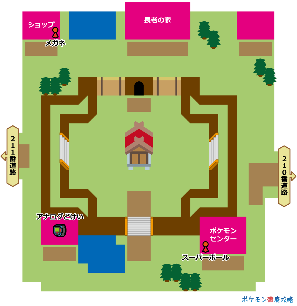 カンナギタウン マップと出現ポケモン ダイパリメイク攻略 ポケモン徹底攻略