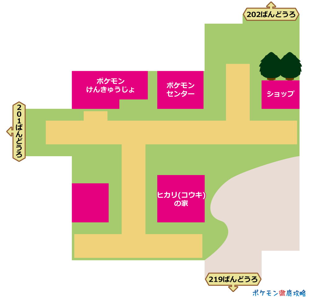 マサゴタウン マップ画像 ダイパ攻略 ポケモン徹底攻略 マサゴタウン マップ画像 ダイパ攻略 ポケモン徹底攻略