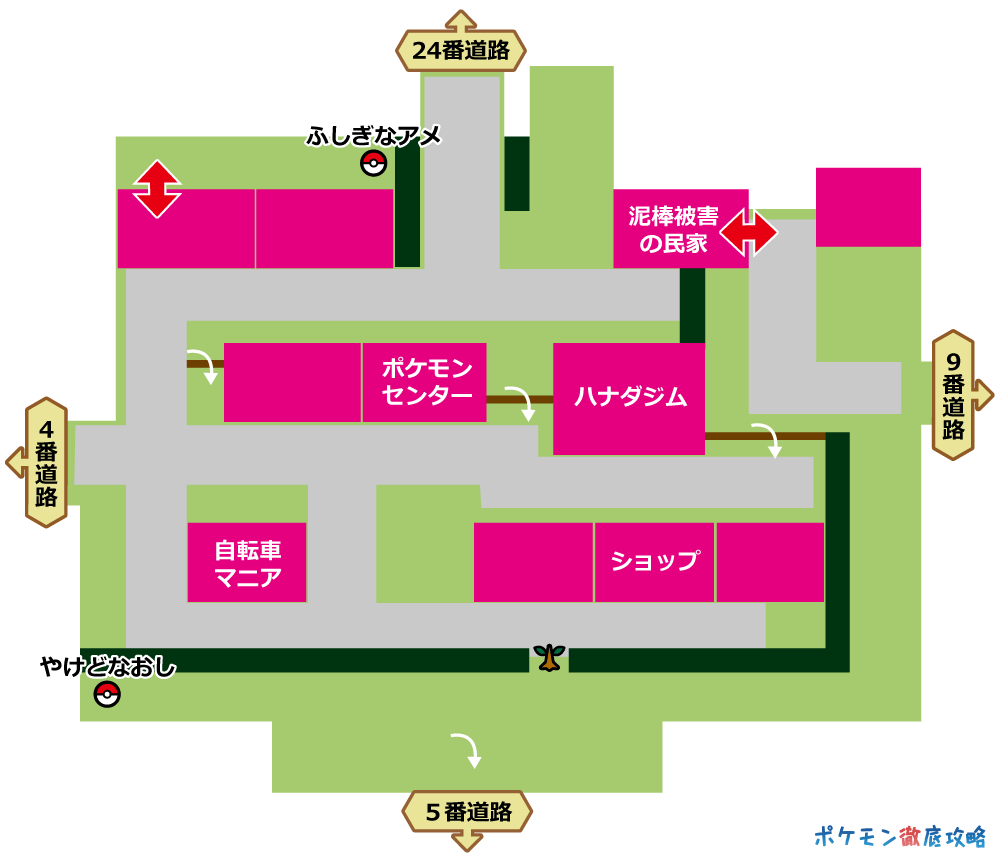 ピカブイ詳細攻略チャート02 ハナダジム カスミまで ポケモン徹底攻略 ピカブイ詳細攻略チャート02 ハナダジム カスミまで ポケモン徹底攻略