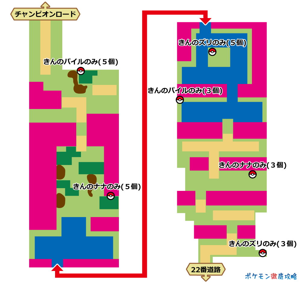 ピカブイ 23番道路 出現ポケモンとマップ画像攻略 ポケモン徹底攻略