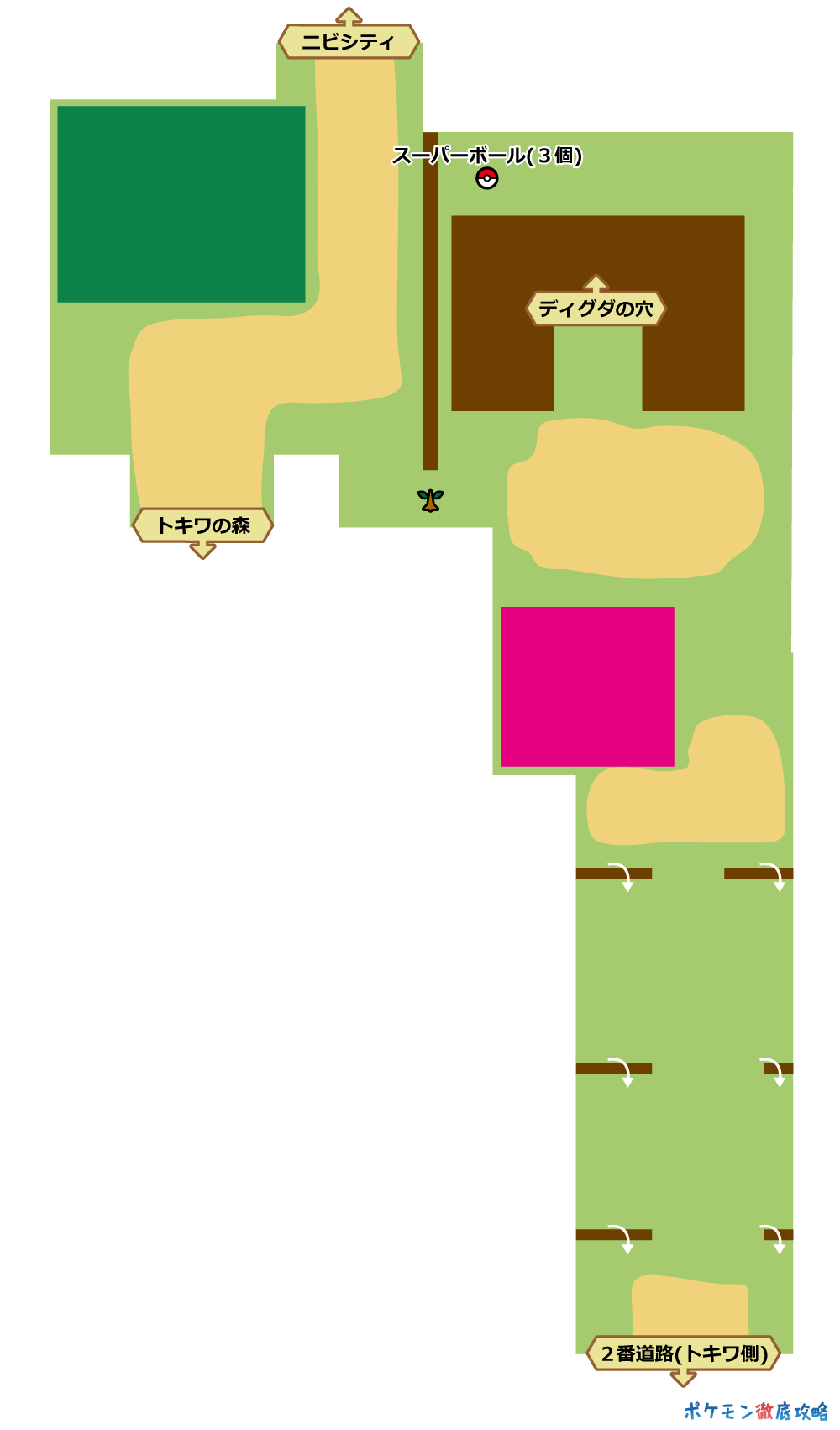 ピカブイ 2番道路 出現ポケモンとマップ画像攻略 ポケモン徹底攻略 ピカブイ 2番道路 出現ポケモンとマップ画像攻略 ポケモン徹底攻略