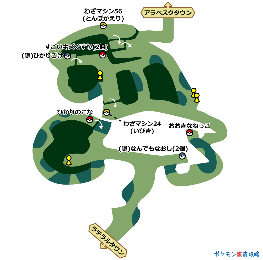 ルミナスメイズの森 出現ポケモンとマップ 剣盾攻略 ポケモン徹底攻略