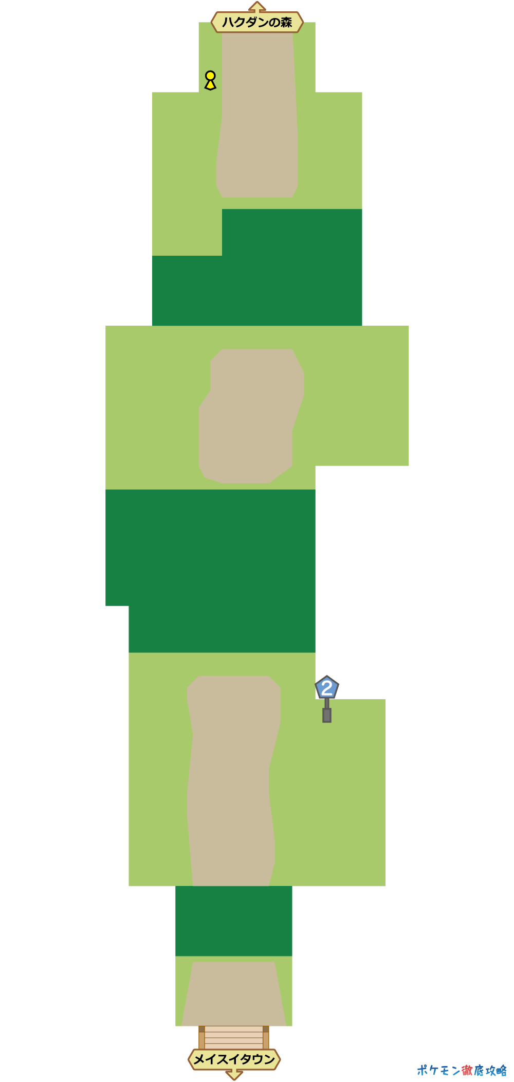 2番道路 マップと出現ポケモン Xy攻略 ポケモン徹底攻略 2番道路 マップと出現ポケモン Xy攻略 ポケモン徹底攻略