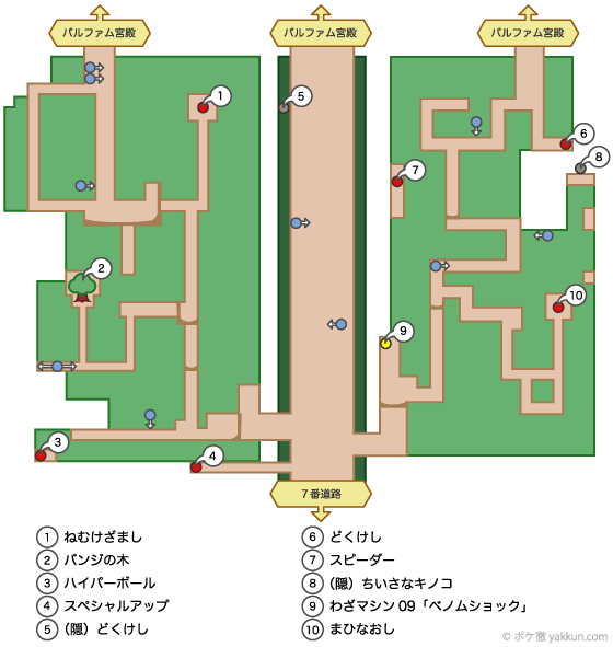 6番道路 マップと出現ポケモン Xy攻略 ポケモン徹底攻略