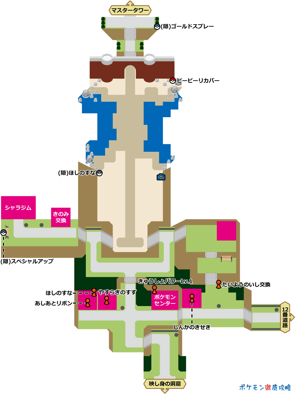 シャラシティ マップと出現ポケモン Xy攻略 ポケモン徹底攻略 シャラシティ マップと出現ポケモン Xy攻略 ポケモン徹底攻略